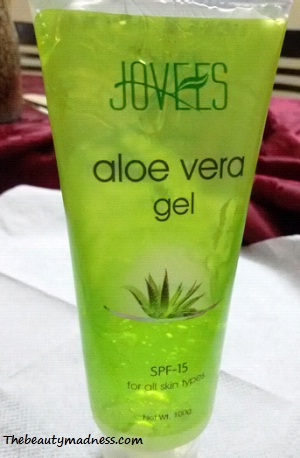 Jovees Aloe Vera Gel With SPF15 Product Review  thebeautymadness
