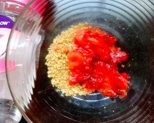 strawberry and wheat germ mask