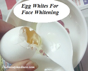 Egg whites on your face